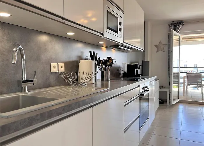 Apartment T2 Climatise Avec Grande Terrasse, Piscine Et Parking Privatif, Proche Et Commerces. - Fr-1-251-441